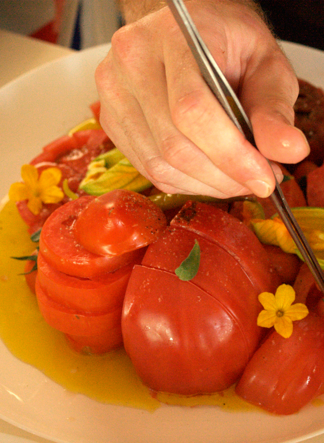 Tomato plating on the pass